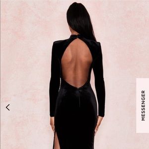 House Of CB GABRIELLA BLACK VELVET DRESS